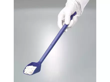 Bürkle sample scoop detectable sterile PS long handle blue 50 ml