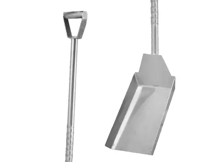 Pelle en acier inoxydable avec poignée en D 1190 mm