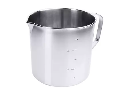 Maatbeker met maatverdeling en schenktuit RVS 18/10 5,0 l