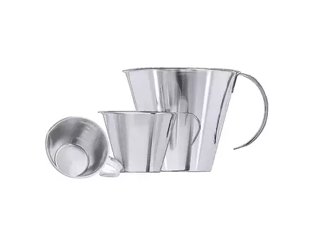 Measuring cup with graduation open handle Stainless steel 18/10