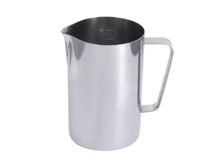 Measuring cup with graduations and pouring spout, 18/10 stainless steel