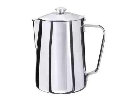 Tasse à verser avec couvercle à charnière en acier inoxydable 18/10
