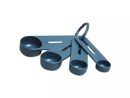 Measuring spoons detectable 2.5-5-10-15 ml blue