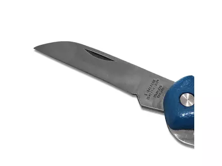 Detectamet zakmes detecteerbaar lambsfoot lemmet 55 mm blauw