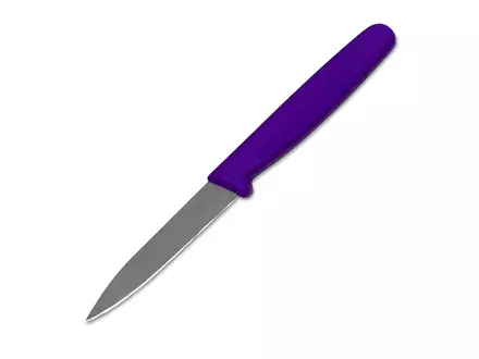 Peeling knife detectable 7 cm purple