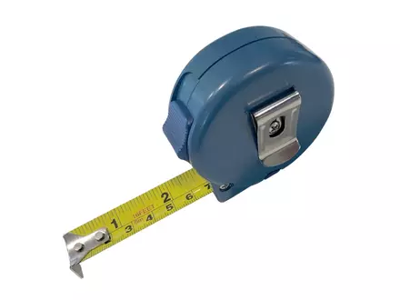 Detectamet rolmaat 5 meter RVS meetlint detecteerbaar blauw
