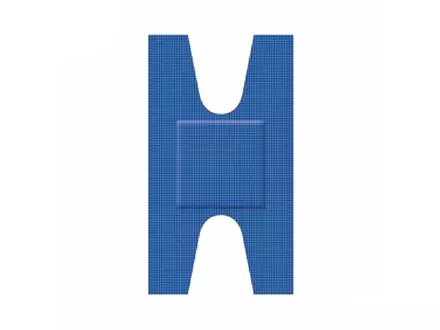 Patchs élastiques détectables pour articulations Detectaplast 8246, bleus, 68 x 38 mm