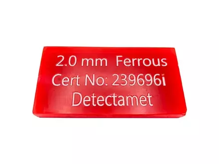 Detectamet metaaldetectie testkaart acryl FE rood
