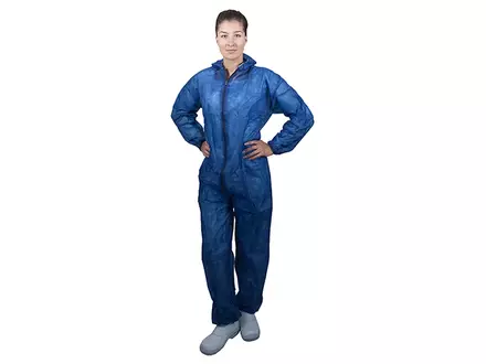 Combinaison jetable à capuche Hycare en polypropylène non tissé avec revêtement PE