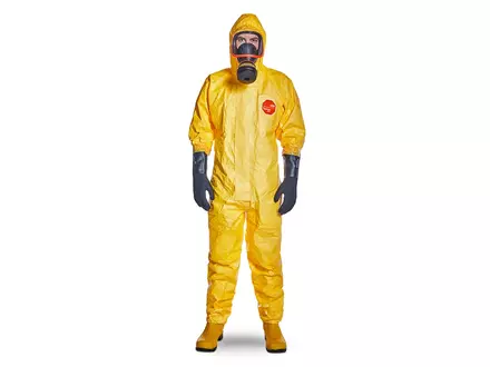Combinaison jetable à capuche Dupont Tychem 2000 C CHA5 jaune taille S