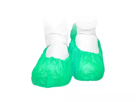 Surchaussure jetable Hycare en polyéthylène 40 µm, 41 x 15 cm, verte