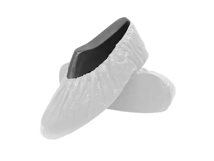 Surchaussures jetables Hycare à surface rugueuse, 75 µm, polyéthylène blanc