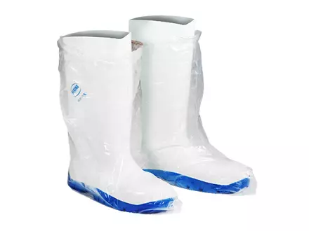Sur-bottes jetables Hycare en polyéthylène transparent de 70 µm