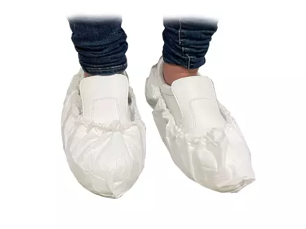 Hycare disposable overschoen met antislip zool CPE 41 x 17 cm wit