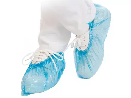 Disposable shoe cover for dispenser PE 46 cm blue