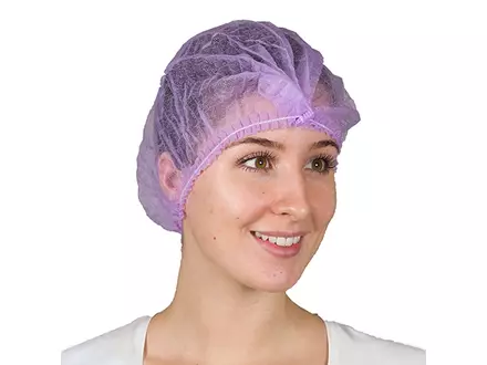 Filets à cheveux spiralés jetables Hycare en polypropylène non tissé violet 53 cm