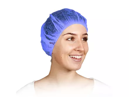 Filets à cheveux jetables Hycare, bonnet rond, en polypropylène non tissé