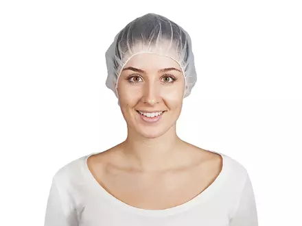 Hycare disposable haarnet 60 cm roundcap extra fijn nylon micromaas wit