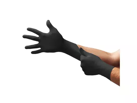 Ansell Microflex 93-852 black nitrile glove size 8.5-9
