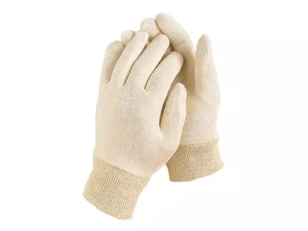 Sous-gants jetables Hycare en jersey de coton épais écru