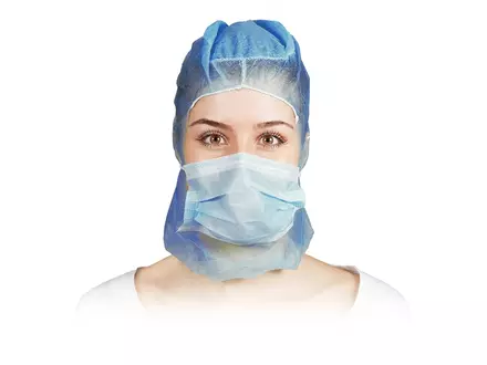 Masque facial jetable Hycare Astrocap à 2 couches en polypropylène non tissé