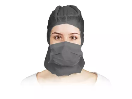 Hycare disposable Astrocap 2-layer face mask non-woven polypropylene black