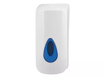 Distributeur de savon PlastiQline PQSoap9 900 ml, fenêtre bleue
