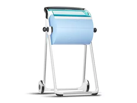 Tork 652000 mobile floor stand cleaning roll dispenser M1 white/turquoise