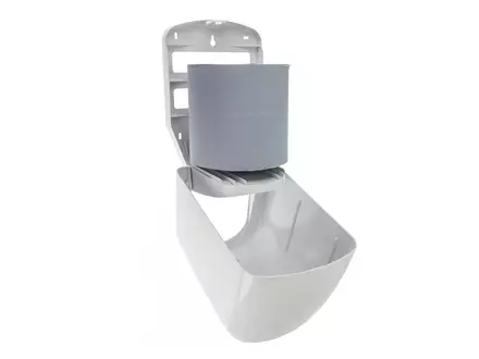Distributeur de rouleau de nettoyage PlastiQline PQ20MidiC blanc moyen