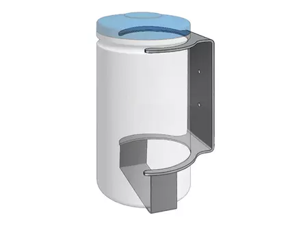 Support mural en acier inoxydable pour lingettes hygiéniques PAL en tube de 2 litres