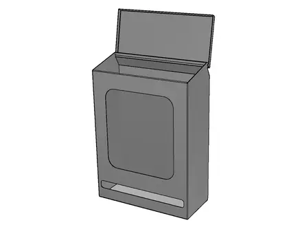 Stainless steel dispenser with viewing window for disposable hairnets