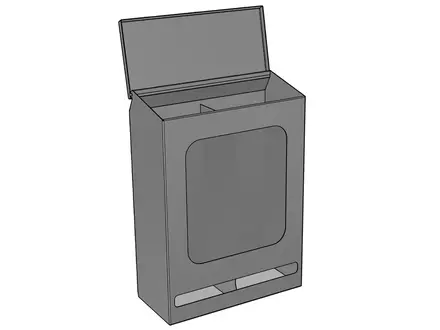 Distributeur en acier inoxydable avec fenêtre de visualisation, 2 compartiments pour filets à cheveux jetables