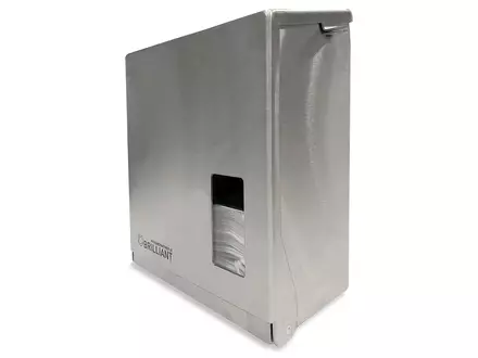 Dispenser RVS zichtvenster voor mondmaskers