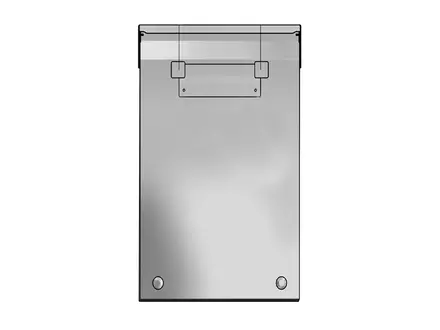 Support jerrycan inox avec trou pour jerrycan 20 litres