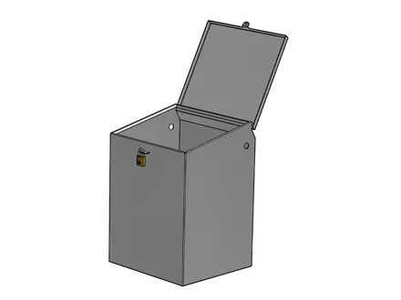 Stainless steel jerrycan holder with hole and padlock bracket for 20-liter jerrycan
