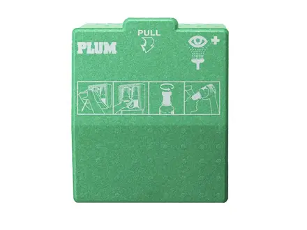 Station de lavage oculaire Plum 4650, boîte de chlorure de sodium stérile 2 x 500 ml