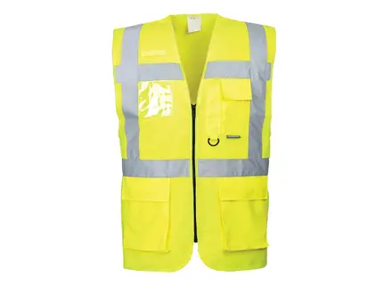 Portwest S476 Berlin Executive Hi-Vis safety vest fluorescent yellow
