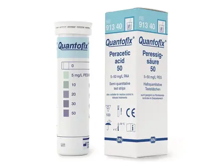 Bandelettes de test Quantofix à l'acide peracétique 0-50 mg/l