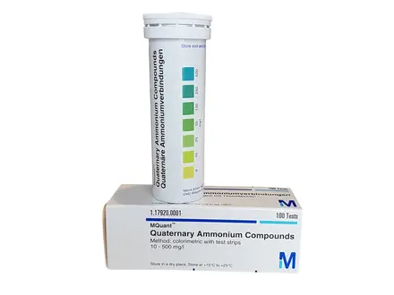 Bandelettes réactives MQuant Quat 0-500 mg/l