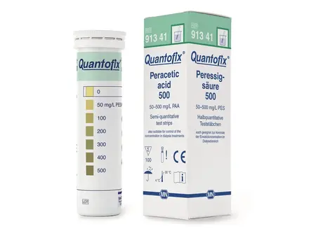 Bandelettes de test Quantofix à l'acide peracétique 0-500 mg/l