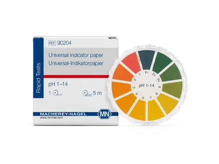 Papier indicateur de pH en rouleau de 5 mètres, pH 1-14