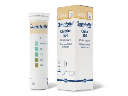 Bandelettes de test de chlore Quantofix 0-500 mg/l