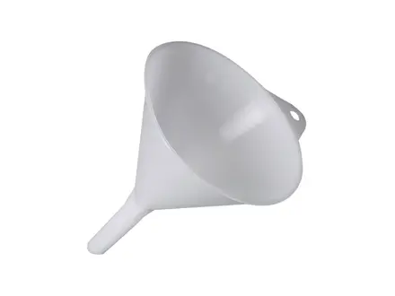 Entonnoir Bürkle avec œillet de suspension PE blanc