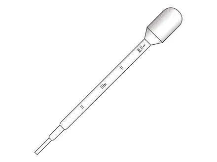 Pasteur pipettes non-sterile 140 mm filling volume 2.2 ml scale 0.25 ml