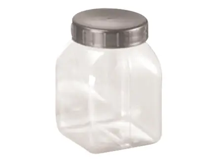 Sample jar wide neck PVC with screw cap transparent