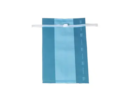 Sterile sampling bag with blue writing surface
