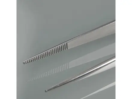 Pince à épiler Bürkle en acier inoxydable, droite et pointue, 13 cm