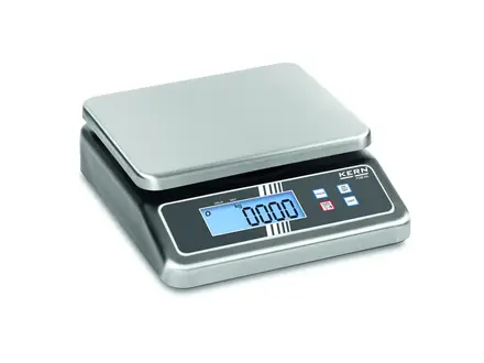 Balance de table Kern FOB-NL en acier inoxydable, double plage de mesure de 5 à 7,5 kg