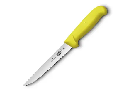 Victorinox Fibrox 5.6008.15 uitbeenmes breed lemmet 15 cm geel