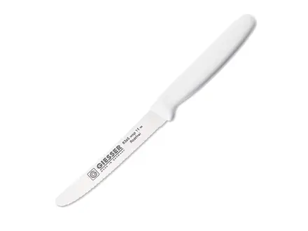 Couteau universel dentelé Giesser 8365 WSP, lame de 11 cm, blanc
